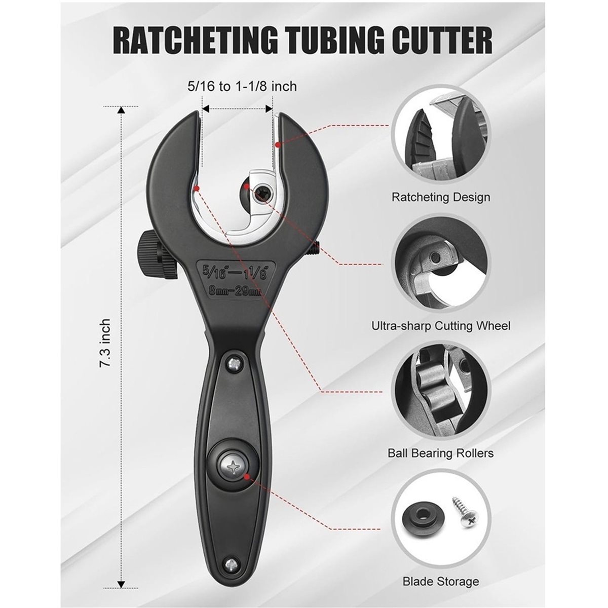 Pipe Cutter Ratchet - مجموعة أدوات قطع الأنابيب ذات التروس